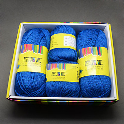 Soft Baby Yarns, with Cashmere, Organic Cotton and Fibre, Royal Blue, 2mm, big: 100g/roll, small: 50g/roll, 4rolls/box(YCOR-R022-KS36)