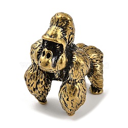 Brass 3D Animal Figurines, for Home Office Desktop Decoration, Antique Golden, Orangutan, 40.5x26.5x40.5mm(KK-C073-06A-AG)