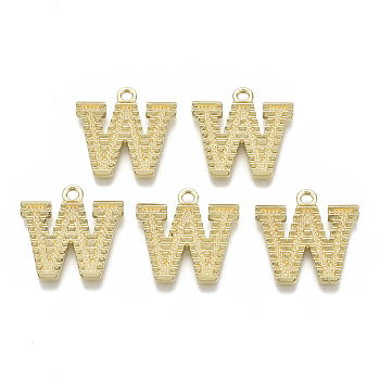 Alloy Pendants, Cadmium Free & Nickel Free & Lead Free, Initial Letter, Real 18K Gold Plated, 21x21x2mm, Hole: 2mm