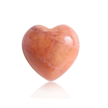 Natural Pink Aventurine Healing Stones, Heart Love Stones, Pocket Palm Stones for Reiki Ealancing, Heart, 15x15x10mm