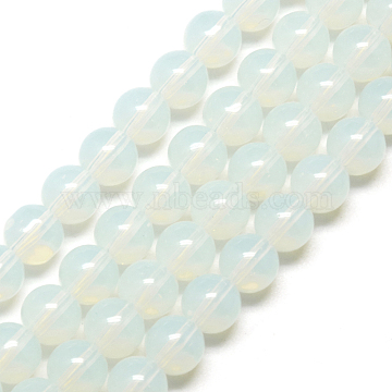 Imitation Jade Glass Beads Strands, Round, WhiteSmoke, 4mm, Hole: 0.5mm, about 84pcs/strand, 13 inch(X-GR4mm69Y)