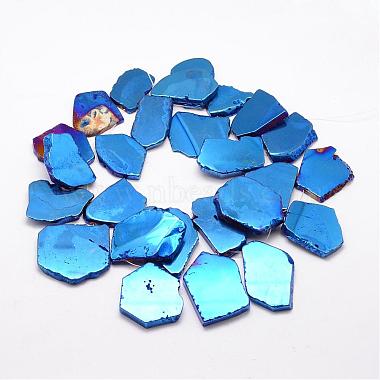 33mm Blue Nuggets Natural Agate Beads
