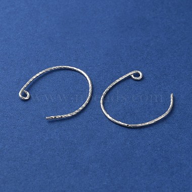 Rhodium Plated 925 Sterling Silver Earring Hooks(STER-NH0001-42P)-2