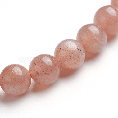 Natural Sunstone Stretch Bracelets(BJEW-E373-6mm-13)-2