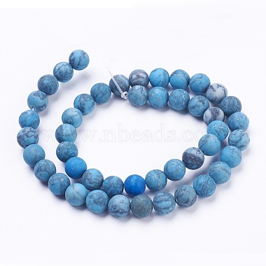 Dyed Natural Map Stone/Picasso Stone/Picasso Jasper Beads Strands(X-G-F520-52-6mm)-2