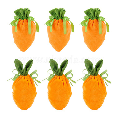 Orange Carrot Velvet Bags