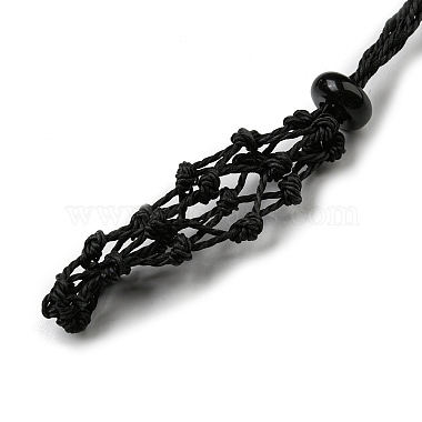 Adjustable Braided Waxed Polyester Cord Macrame Pouch Necklace Making(NJEW-TAC0008-03)-4