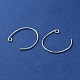 Rhodium Plated 925 Sterling Silver Earring Hooks(STER-NH0001-42P)-2