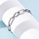 304 Stainless Steel Oval Link Chain Bracelets for Men Women(BJEW-G725-11P)-2