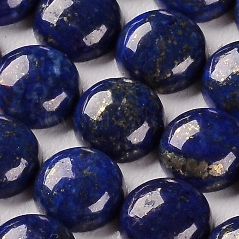 Dyed Natural Lapis Lazuli Gemstone Dome Half Round Cabochons 20x7mm