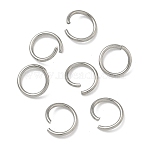 Non-Tarnish 304 Stainless Steel Open Jump Rings, Round, Stainless Steel Color, 10x1.2mm, 17 Gauge, Inner Diameter: 7.6mm, ahout 414pcs/100g(X-STAS-E066-08-10mm)