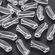 Transparent Acrylic Beads, Curved Tube, Clear, 36x13.5x11.5mm, Hole: 4mm(X-MACR-S372-001C-001)