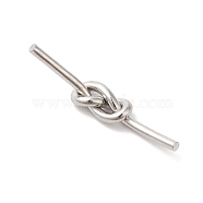 304 Stainless Steel Pendants, Love Knot Fittings, Stainless Steel Color, 24.5x4.5x7mm, Hole: 0.8mm(STAS-B042-01B)