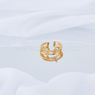 1Pc Brass Adjustable Open Cuff Rings(RJEW-LP0003-51G)-3