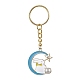 Moon with Rabbit Alloy Enamel Pendant Keychain(KEYC-JKC00623-03)-1