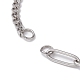 304 Stainless Steel Curb & Paperclip Chains Bracelet Making(BJEW-JB10030-02)-2