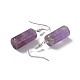 Natural Amethyst Cylindrical Dangle Earrings(EJEW-D188-01P-07)-3