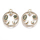 Brass Micro Pave Cubic Zirconia Pendants(KK-S359-132C-RS)-1