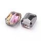 Half Plated Faceted Rectangle Electroplate Glass Beads(X-EGLA-D023-1)-2