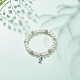 ABS Plastic Imitation Pearl  & Rhinestone Beaded Stretch Bracelet with Alloy Charm for Women(BJEW-JB08526-04)-2