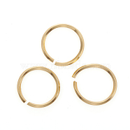 304 Stainless Steel Jump Ring, Open Jump Rings, Golden, 15x1.2mm, Inner Diameter: 12.5mm(STAS-G224-22G-08)