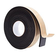 Strong Self Adhesive EVA Foam Tape for Doors and Windows, Anti-Collision Weather Seal Strip, Black, 4.1x0.6cm, 5m/roll(AJEW-WH0347-27A-02)