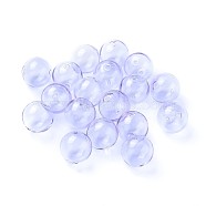 Handmade Blown Glass Beads, Round, Violet, 16x16mm, Hole: 1~2mm(BLOW-T001-32B-04)