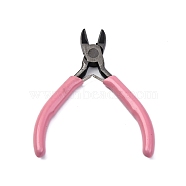 45# Steel Jewelry Pliers, Side Cutting Plier, Ferronickel, Hot Pink, 11x5.1~5.3x0.95~1cm(PT-C002-04D)