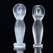 Goddess Natural Selenite Figurines, Reiki Energy Stone Display Decorations, for Home Feng Shui Ornament, WhiteSmoke, 12~18x30~35x100~110mm(DJEW-PW0021-21)