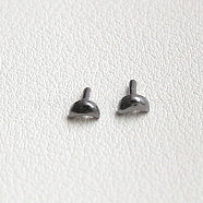 Brass Head Pins, for Ghost Witch Baroque Pearl Making, Moon, Gunmetal, 2x3.3mm(BAPE-PW0001-21A-B)