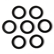 Rubberized Style Acrylic Linking Rings, Ring, Black, 24x3.5mm, Inner Diameter: 17mm(X-OACR-N011-011B)