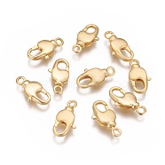 Brass Swivel Lobster Claw Clasps, Swivel Snap Hook, Long-Lasting Plated, Matte Gold Color, 17x9x3.5mm, Hole: 2mm(KK-K238-39MG-L)