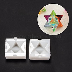 DIY Decoration Silicone Molds, Resin Casting Molds, Clay Craft Mold Tools, Merkaba Star, White, 58.5x60.5x55.5mm(DIY-P027-04D)