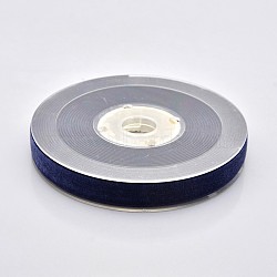 Polyester Velvet Ribbon for Gift Packing and Festival Decoration, Midnight Blue, 1/2 inch(13mm), about 25yards/roll(22.86m/roll)(SRIB-M001-13mm-370)