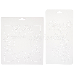 CHGCRAFT 2Sheets 2 Styles Plastic Drawing Painting Stencils Templates, White, 1sheet/style(DIY-CA0001-86)
