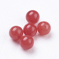 Synthetic Howlite Beads, Gemstone Sphere, Dyed, Round, Undrilled/No Hole Beads, Red, 2mm(G-E482-07F-2mm-1)
