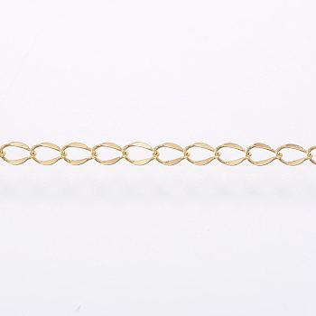 3.28 Feet Handmade Ion Plating(IP) 304 Stainless Steel Curb Chains, Soldered, Oval, Golden, 4x2x1mm