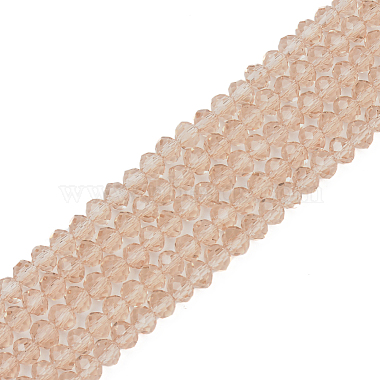 Tan Rondelle Glass Beads