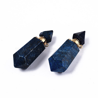 Faceted Natural Lapis Lazuli Pendants(G-T131-15B)-2