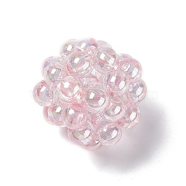 Handmade Transparent Plastic Woven Beads(KY-P015-05E)-2