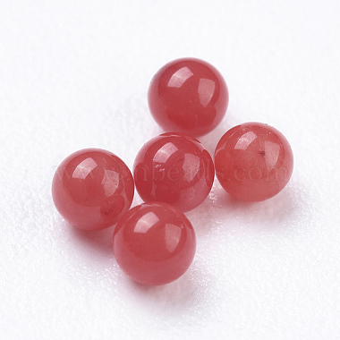 Red Round Howlite Beads