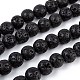 Natural Lava Rock Stone Bead Strands(X-G-R193-18-8mm)-2