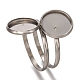 201 Stainless Steel Pad Ring Settings(STAS-P262-01P)-2