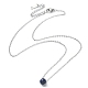 Ожерелья с подвесками из круглых бусин из смешанных драгоценных камней(NJEW-JN04551)-3