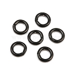 304 Stainless Steel Open Jump Rings, Ion Plating(IP), Black, 4x0.8mm, Inner Diameter: 2.5mm, 20 Gauge(SA-CBAF81C-01E-EB)