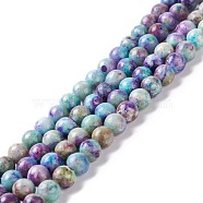 Natural Calcite Beads  Strands, Round, Purple, 6mm, Hole: 1mm, about 65~66pcs/strand, 15.94''(40.5cm)(G-K317-A06-04)