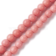 Synthetic Turquoise Beads Strands, Dyed, Round, Light Coral, 8.5x8mm, Hole: 1mm, about 53pcs/strand, 16.46''(41.8cm), about 13.5 strands/500g(G-P505-07A)