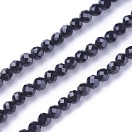 Natural Spinel Beads Strands, Faceted, Round, 3~3.5mm, Hole: 0.5mm, about 115~130pcs/strand, 14.5~16.1 inch(37~41cm)(G-F619-14-3mm)