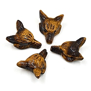 Natural Tiger Eye Display Decorations, for Home Decoration, Wolf, 38x28mm(PW-WG39842-01)