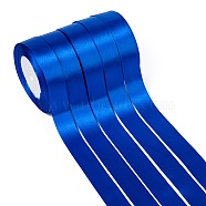Single Face Satin Ribbon, Polyester Ribbon, Blue, 1 inch(25mm) wide, 25yards/roll(22.86m/roll), 5rolls/group, 125yards/group(114.3m/group)(RC25mmY040)